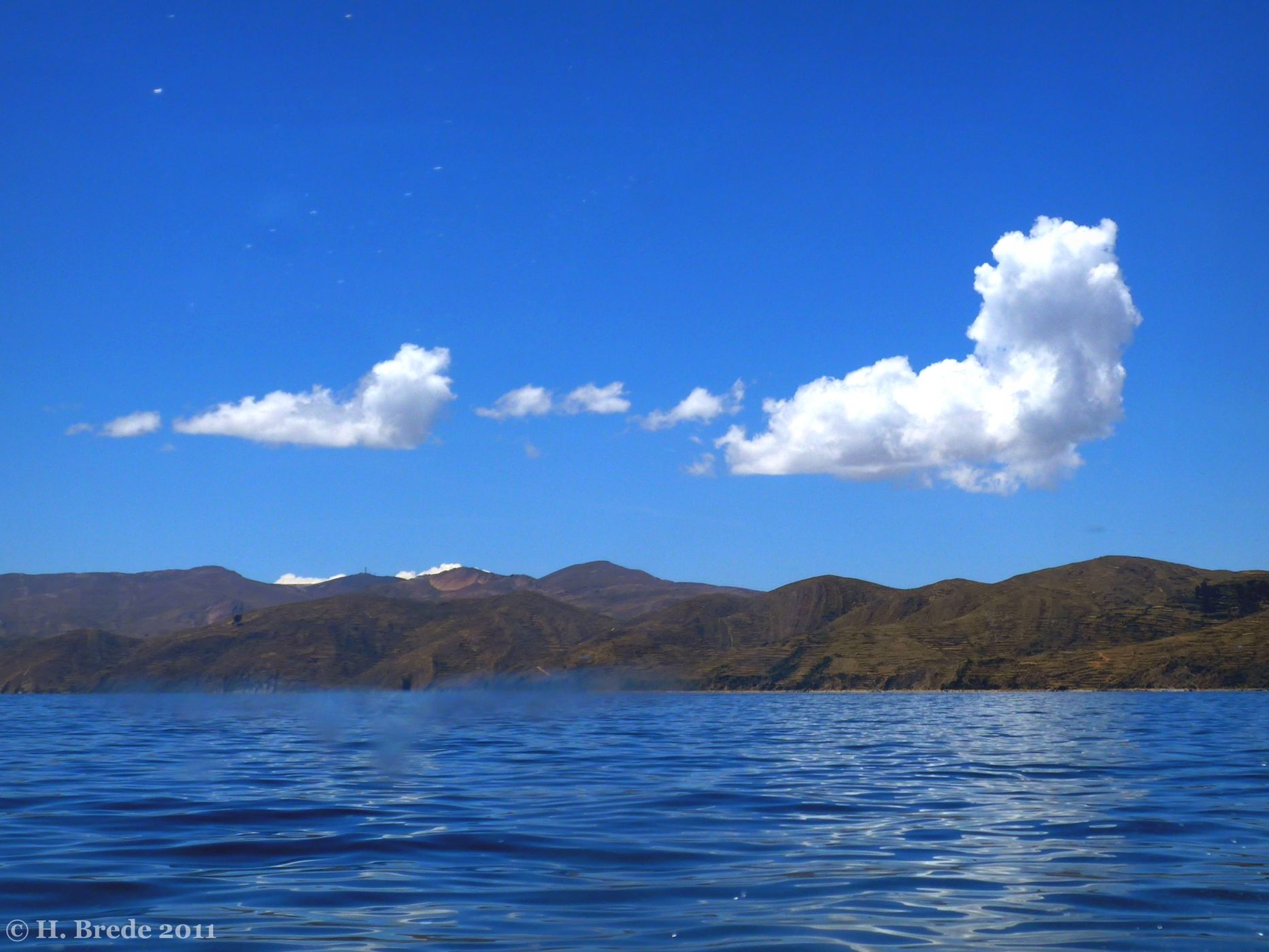 Clouds on Lake Titicaca, Peru