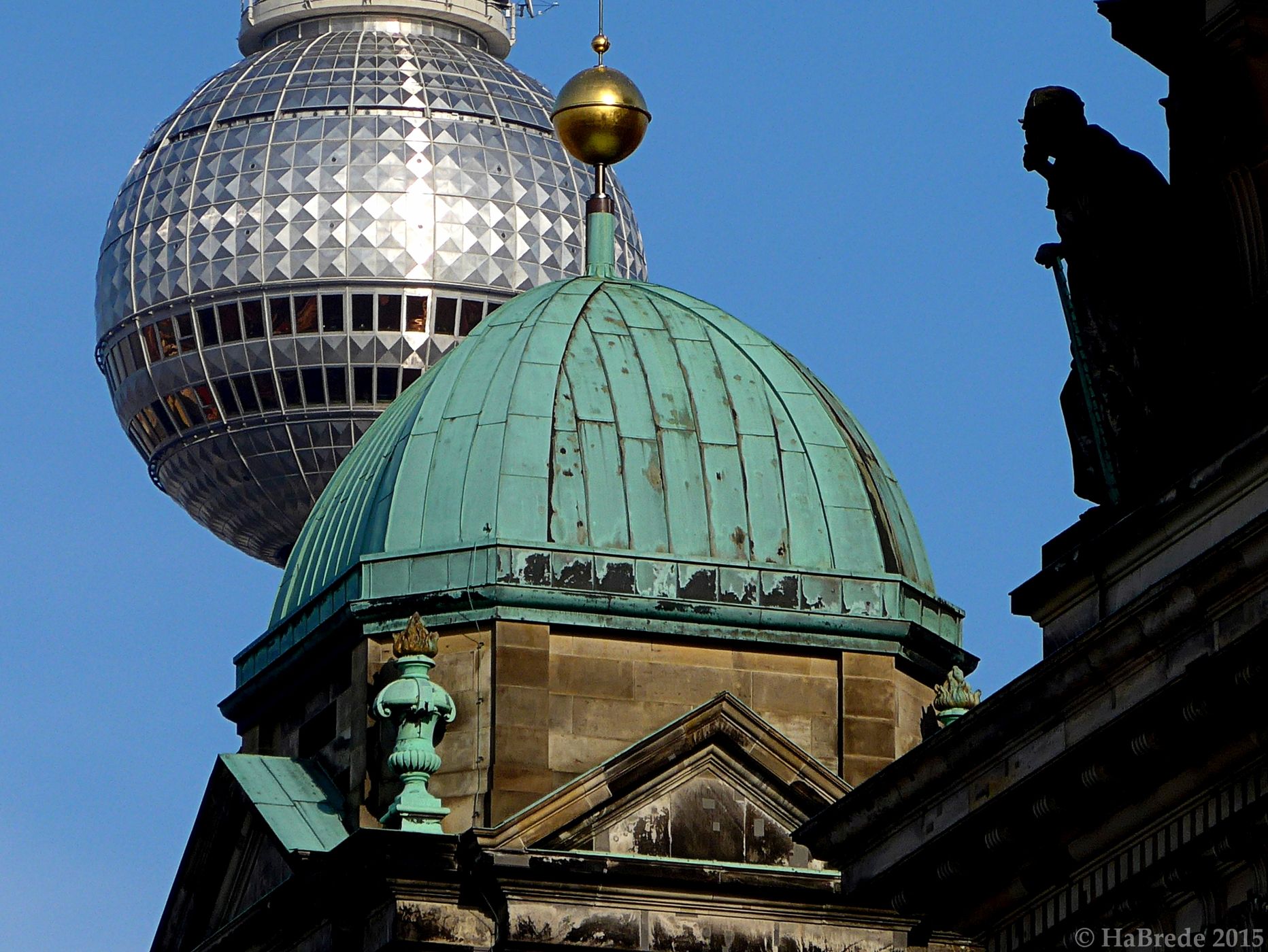 Details form Dome and TV-Tower in Berlin, Germany