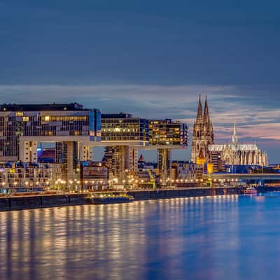 Cologne Panorama from the Southbridge, Germany