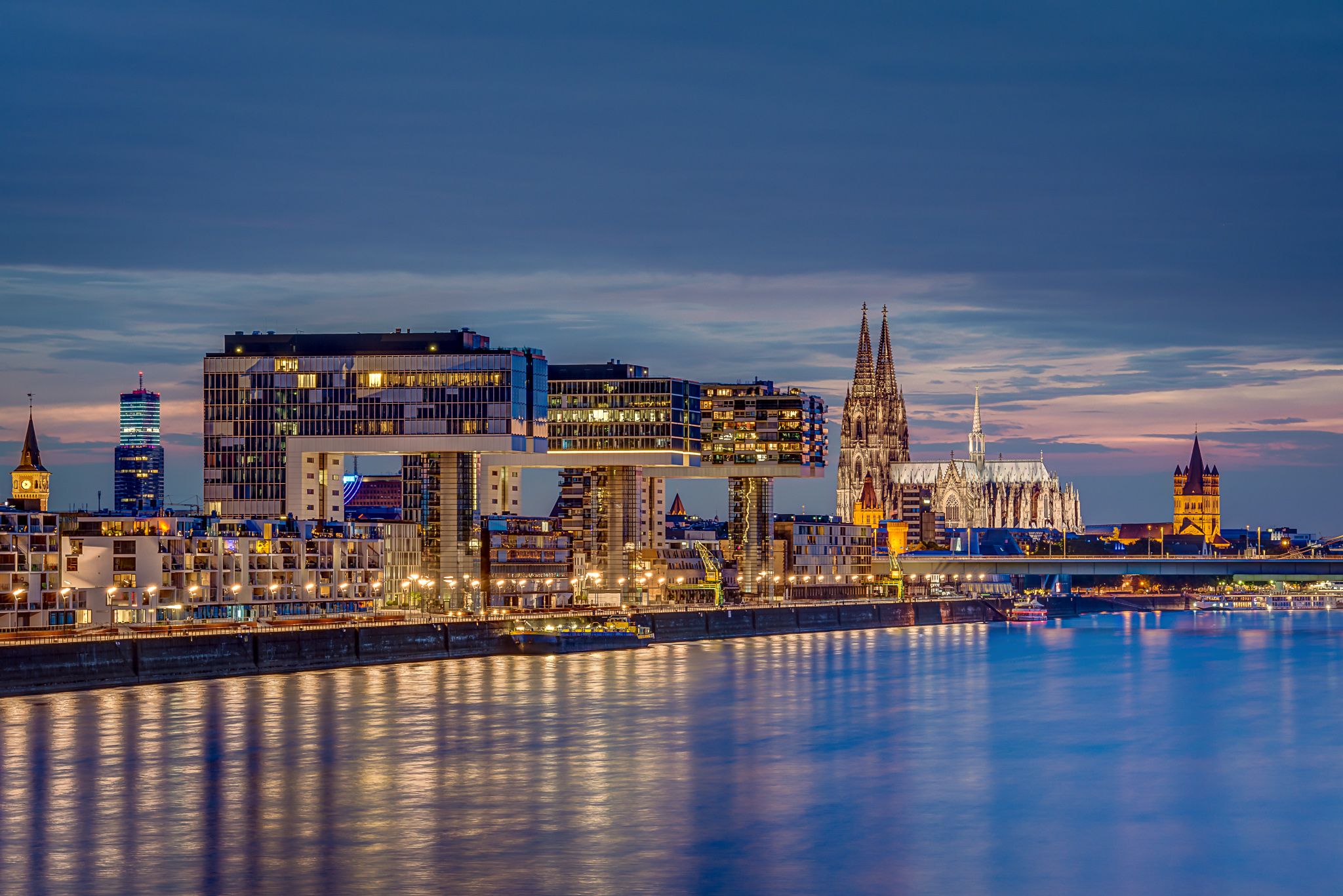 Cologne Panorama from the Southbridge, Germany