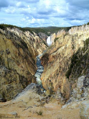 View of the Lower Falls in the Grand Canyon,Yellowstone National Park