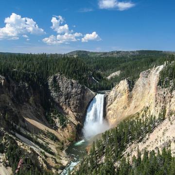 View of the Lower Falls in the Grand Canyon,Yellowstone National Park, USA