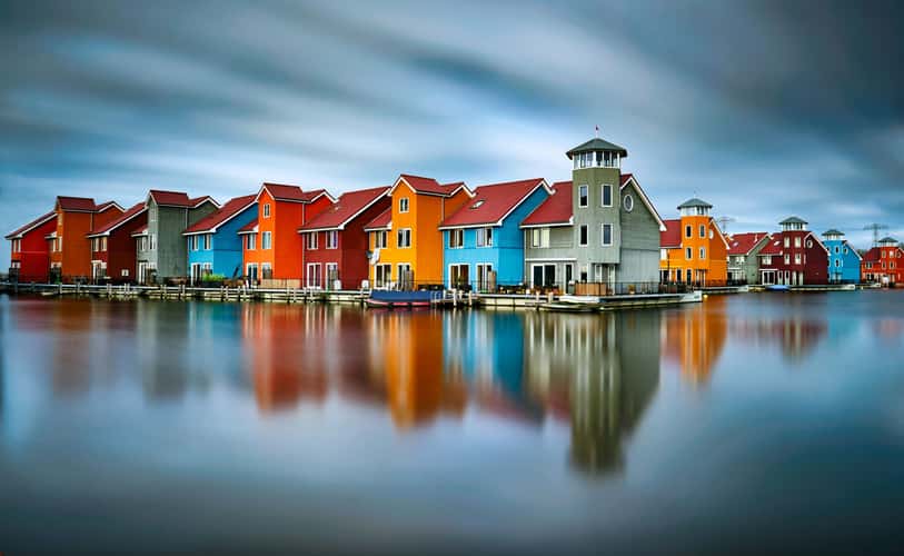 Colourful houses at Reitdiephaven