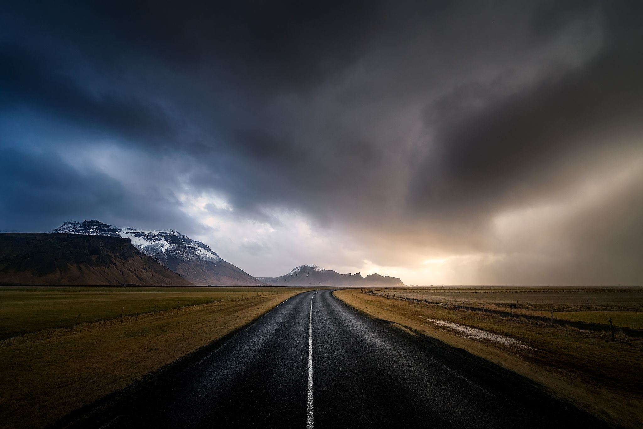 Road near Eyjafjallajökull, Iceland
