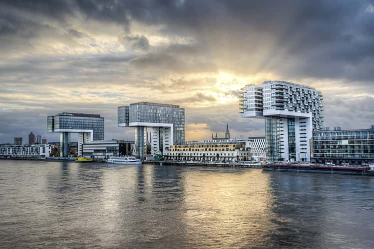 Cranehouses from Severins Bridge, Cologne