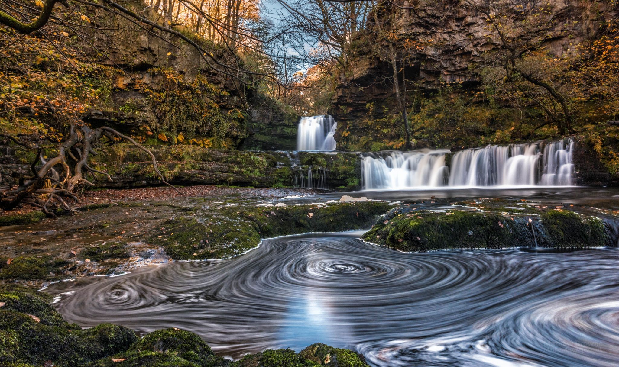Sgwd Ddwli Isaf, Waterfall Country, Wales, United Kingdom