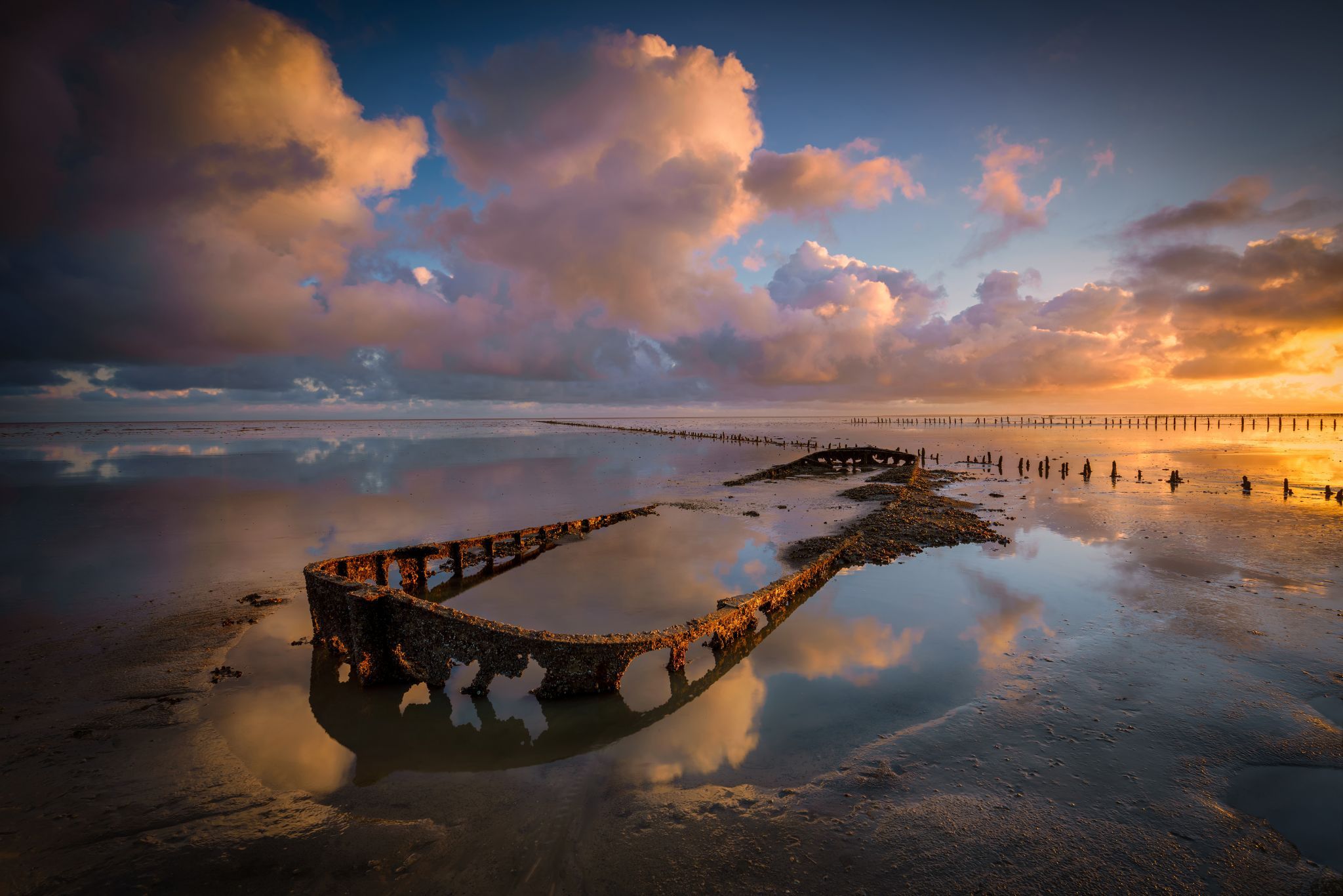 Shipwreck Wierum, Netherlands