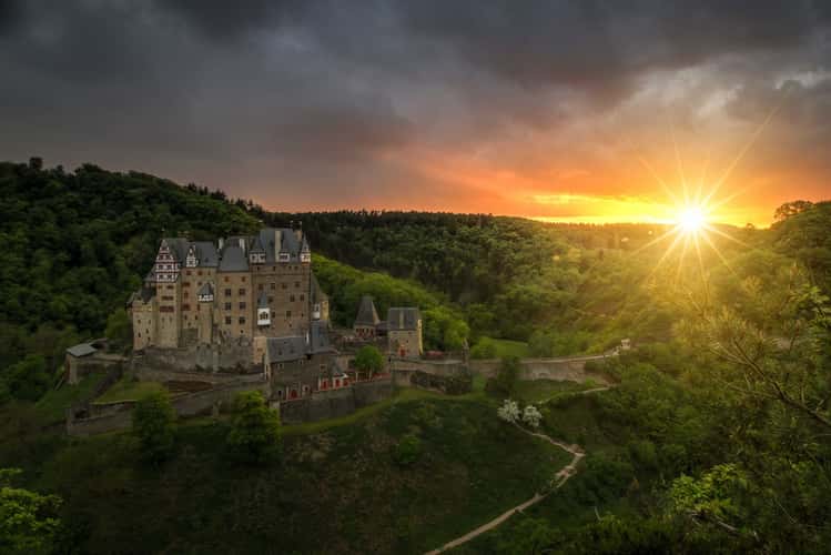 View of the east side of Eltz Castle