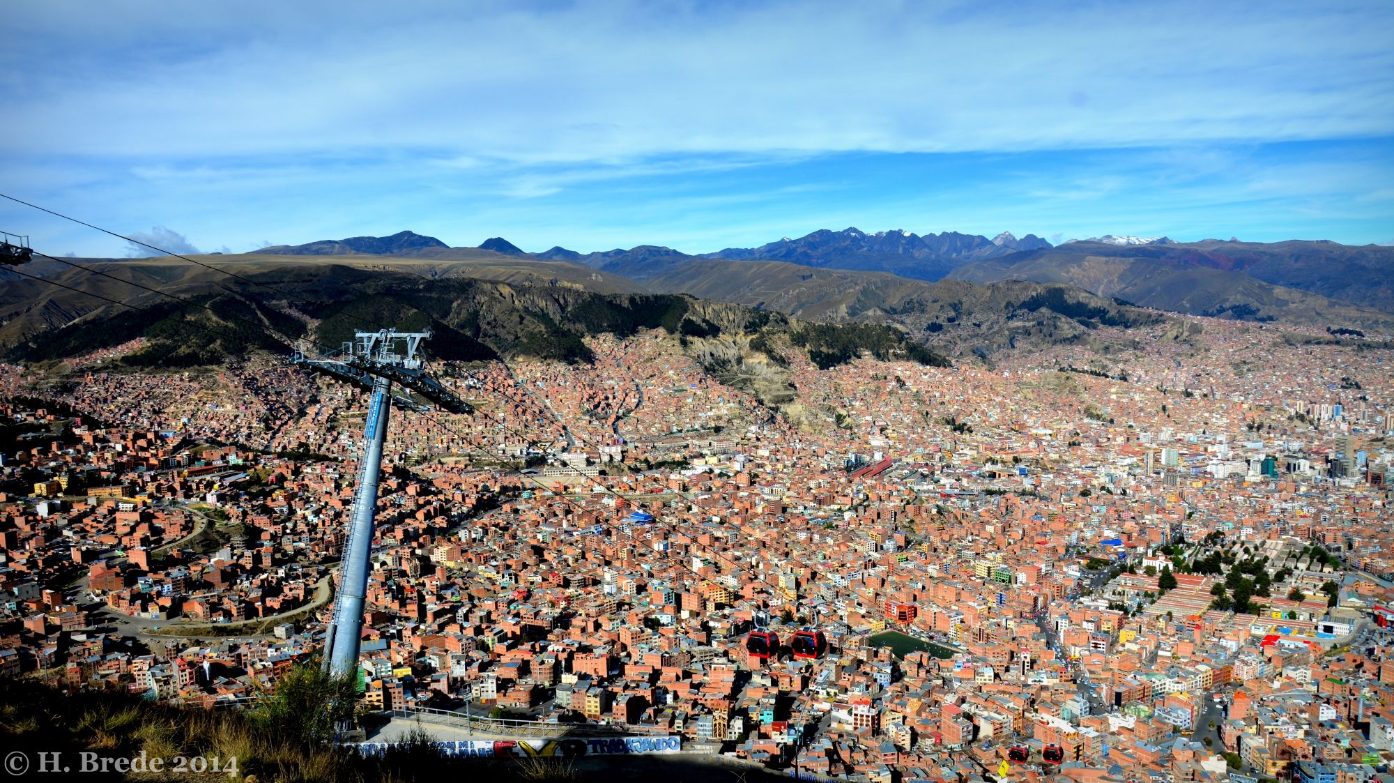 Take the funicular to La Paz, Bolivia