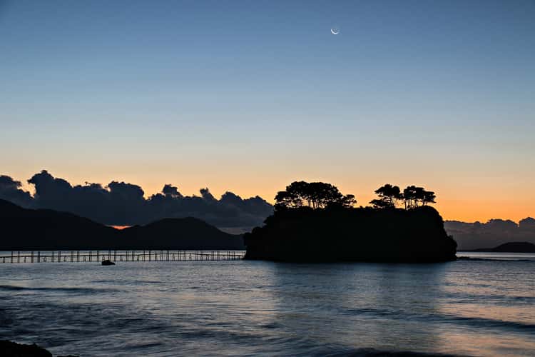 The bridge to Cameo Island at Agios Sostis, Zakynthos