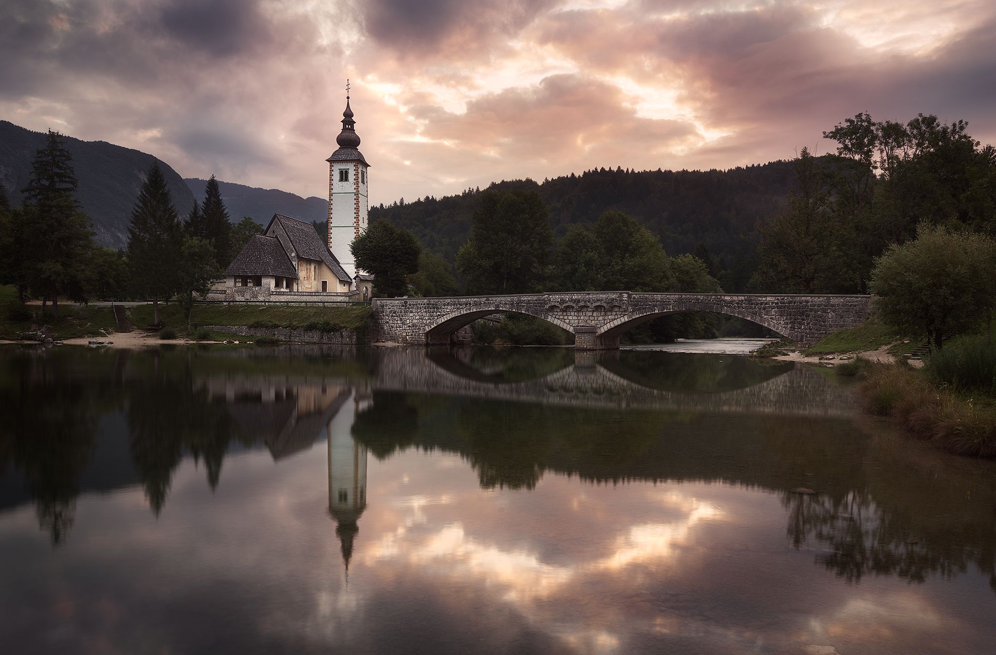 The church of Bohinj, Slovenia