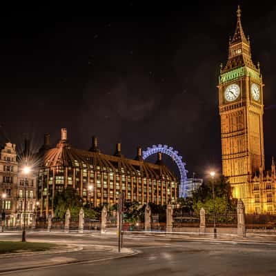 Big Ben and London Eye, London, United Kingdom