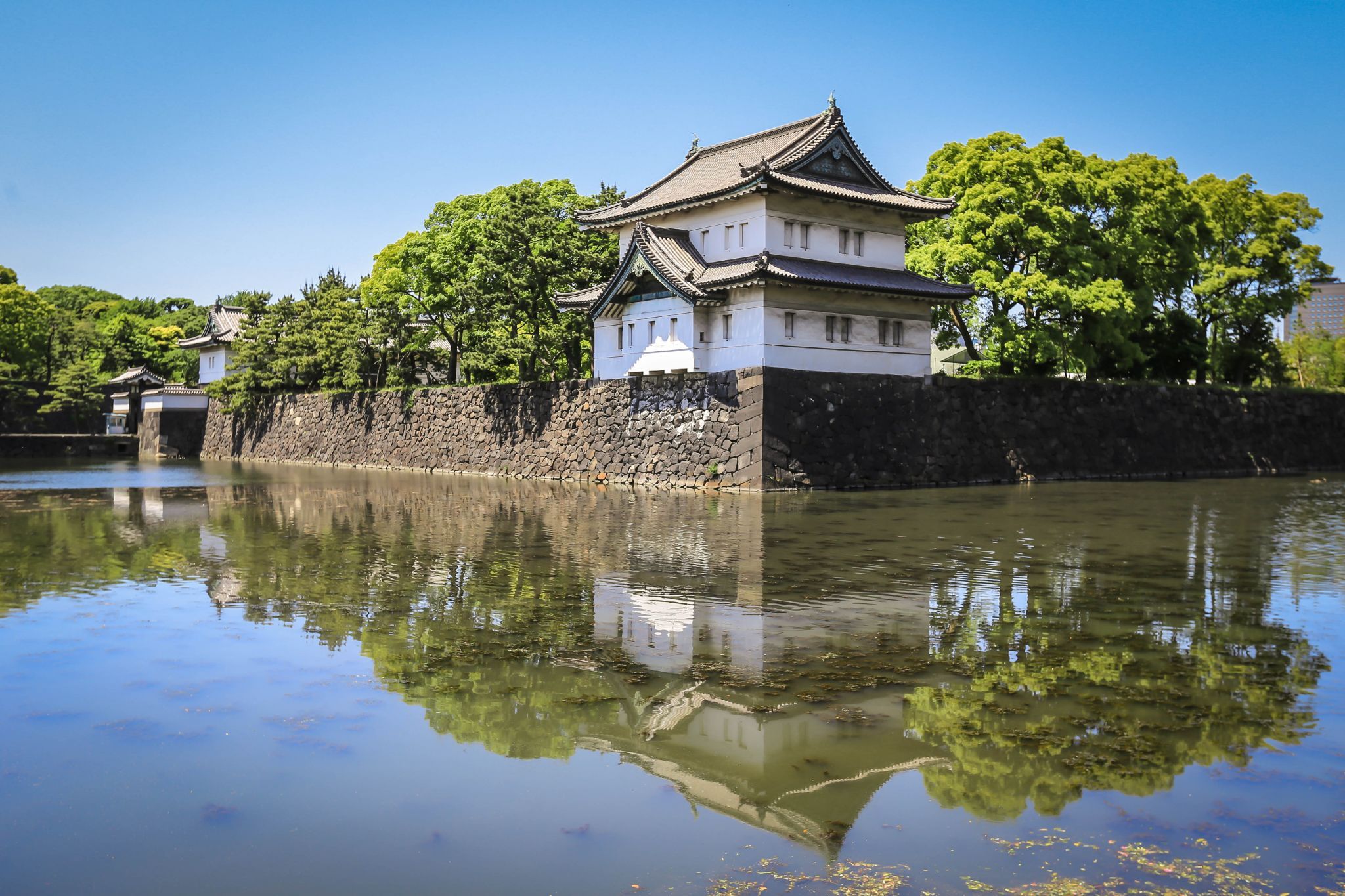 Corner Tower and Kikyo-mon Gate, Japan
