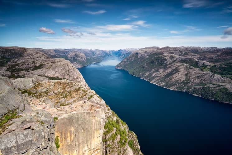 View along Lysefjorden