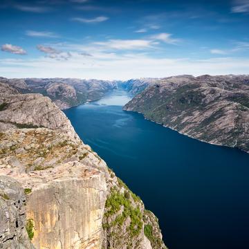 View along Lysefjorden, Norway