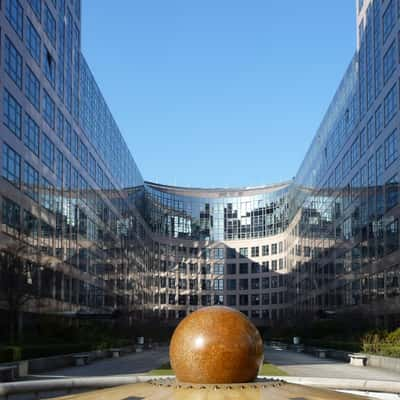 View in the Building of the Spreebogen in Berlin, Germany