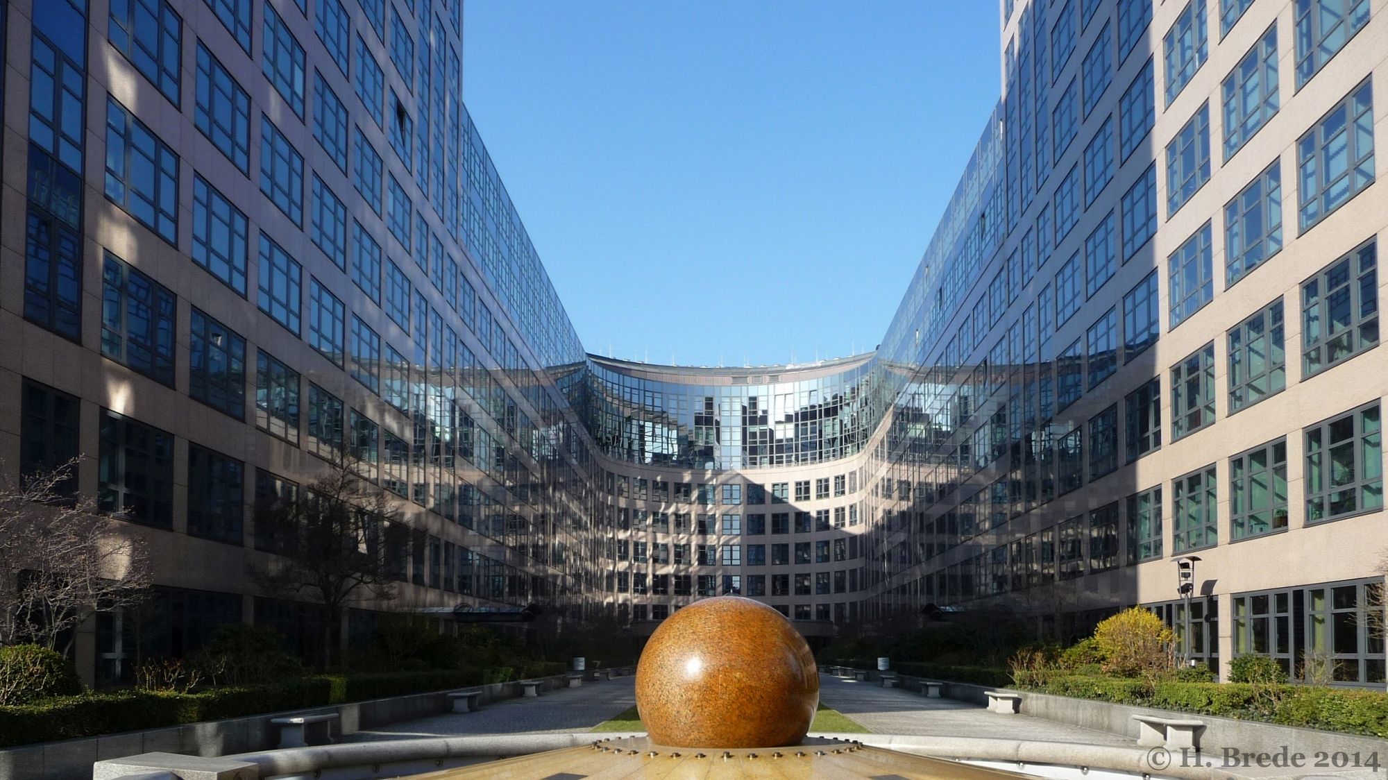 View in the Building of the Spreebogen in Berlin, Germany