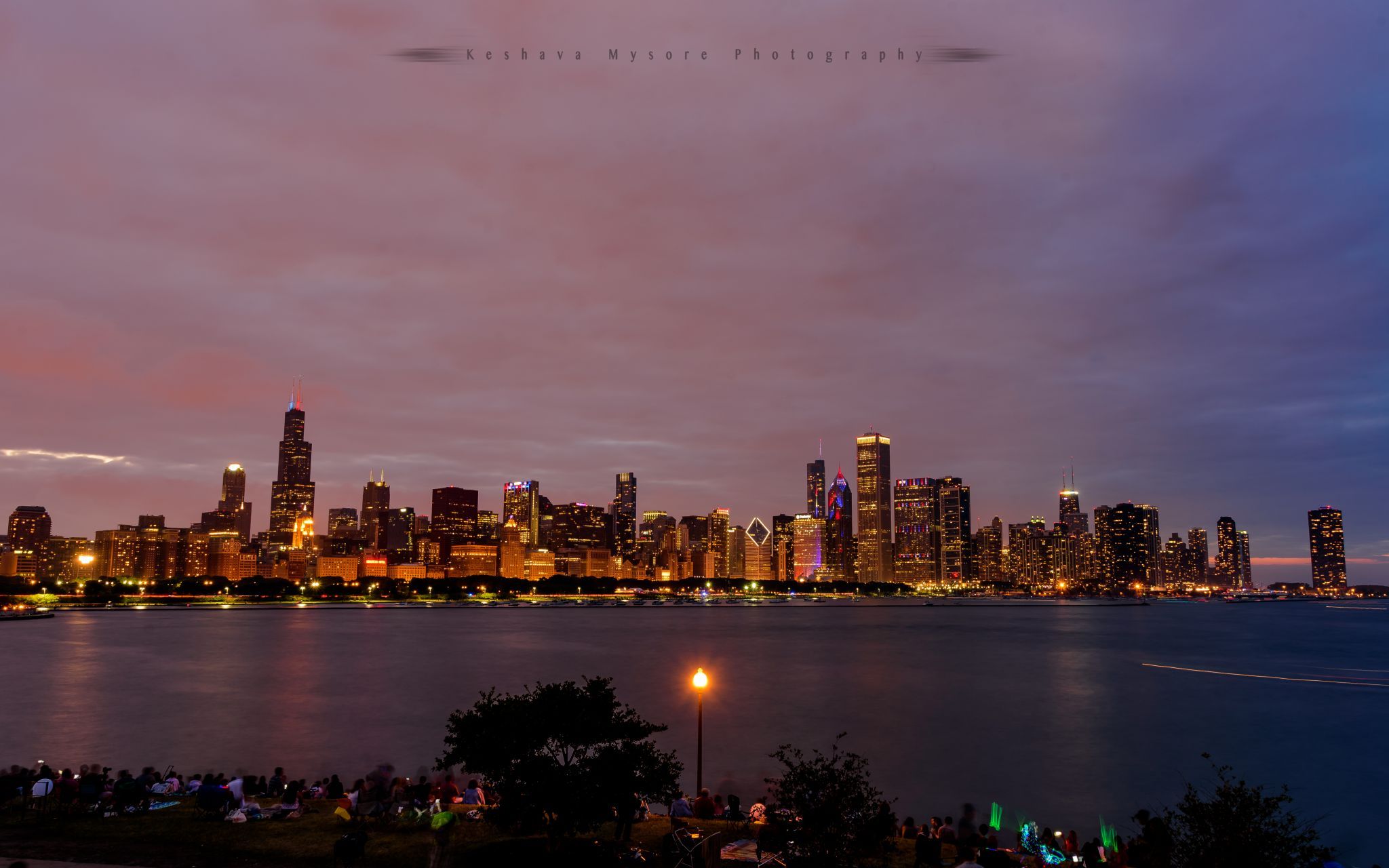 Skyline of Chicago from Adler Planetarium, USA