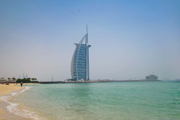 Burj al arab & Atlantis the palm in the dust