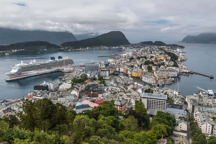 View over Ålesund from Fjellstua Viewpoint