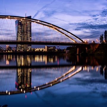 ECB and Osthafenbridge, Germany