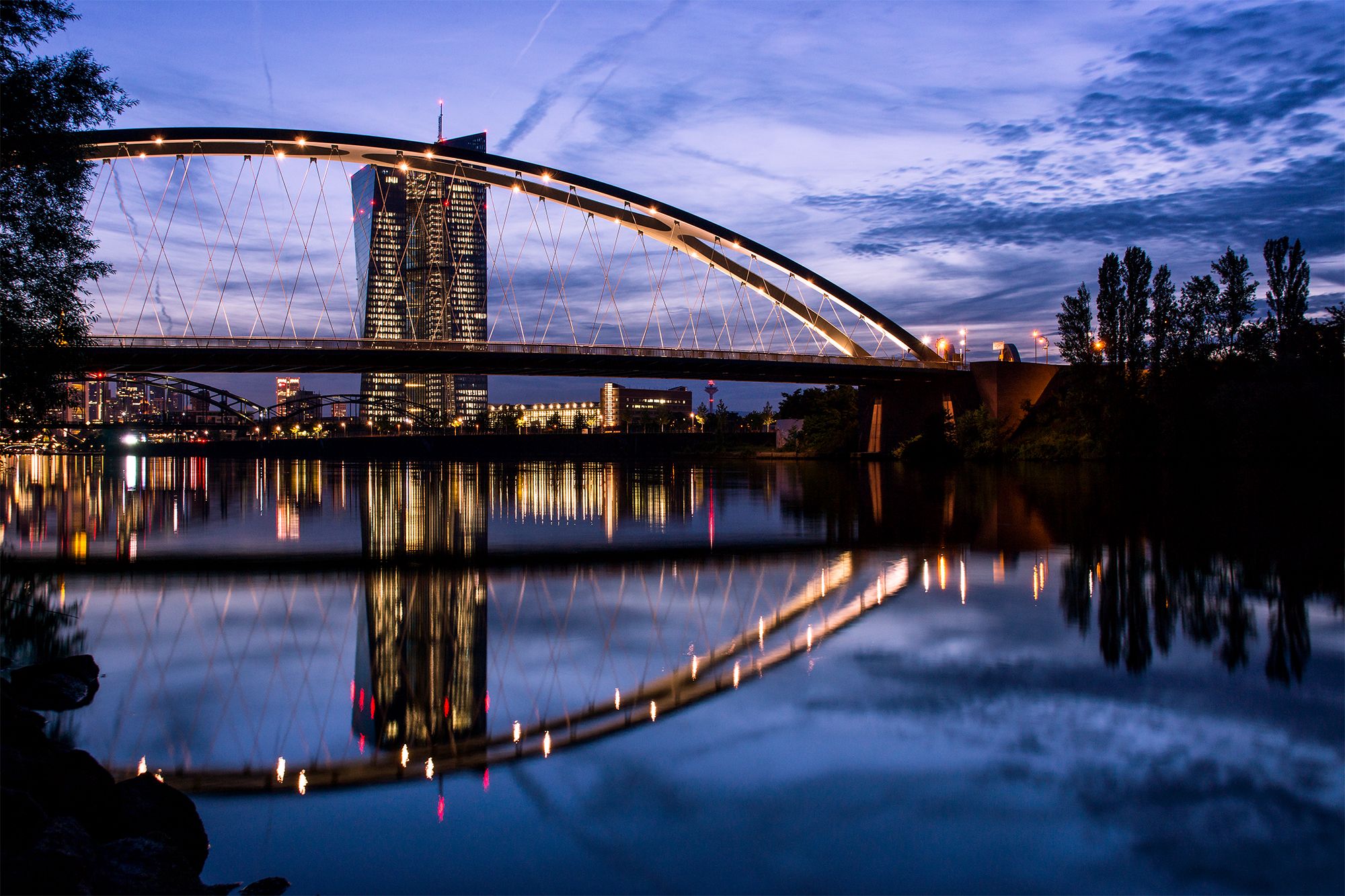 Osthafenbrücke, Frankfurt am Main, Germany