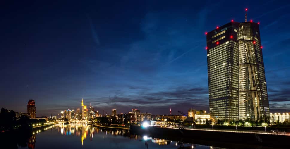 ECB from Deutschherrn Bridge, Frankfurt am Main