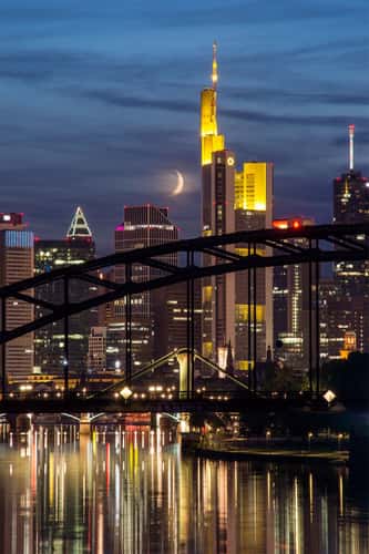 Frankfurt Skyline from Osthafenbridge