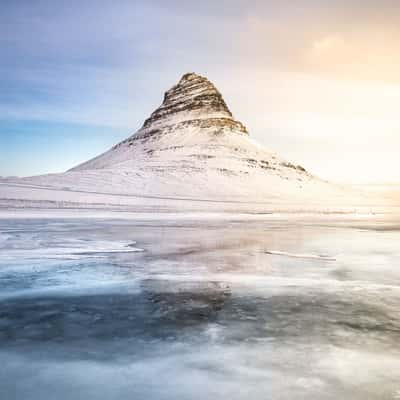 Reflection pool at Kirkjufell, Iceland