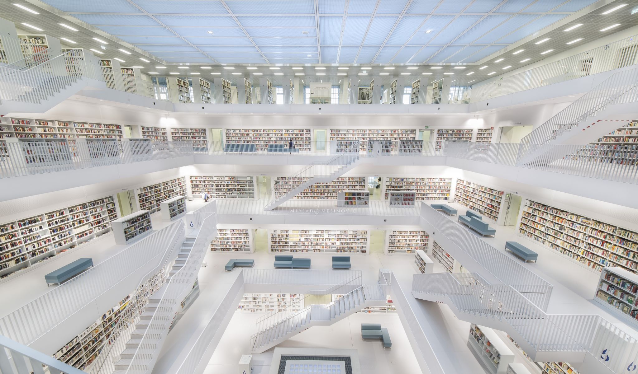 Inside City Library, Stuttgart, Germany