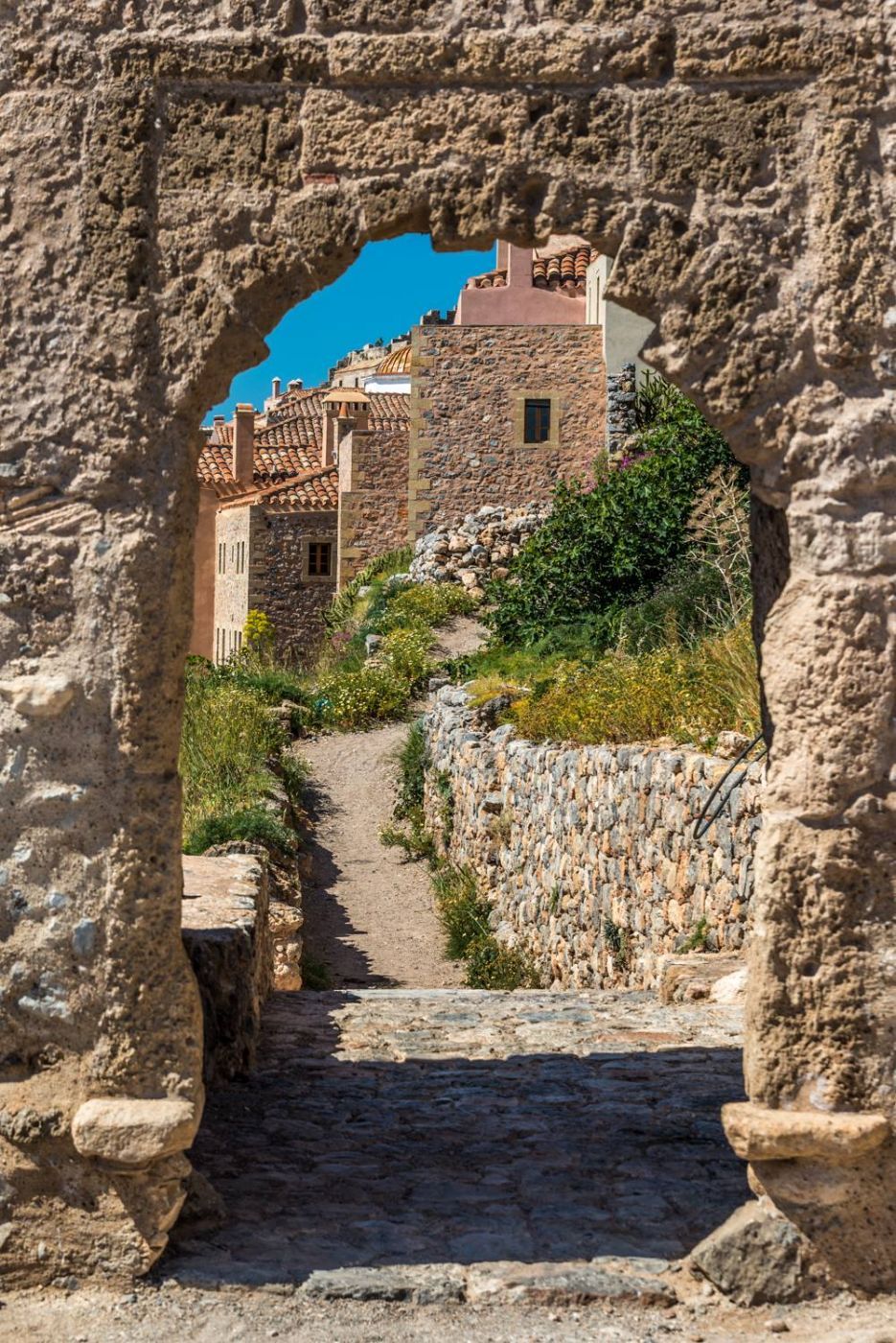 Monemvasia fortress island, Greece