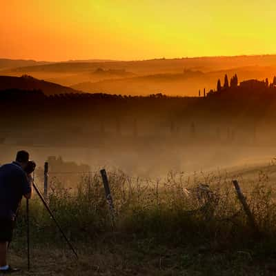 Photographer near Belvedere, Italy