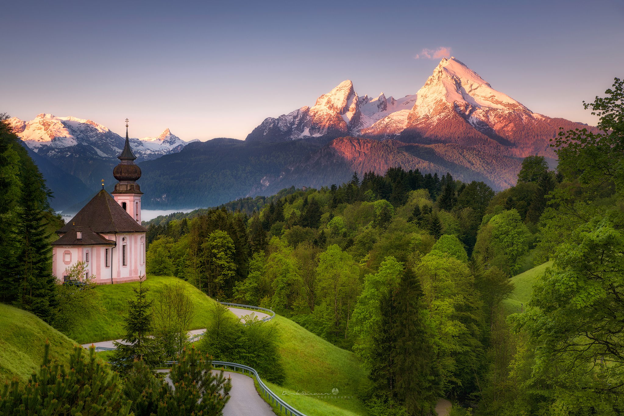 Maria Gern Church, Bavaria - Hill View, Germany