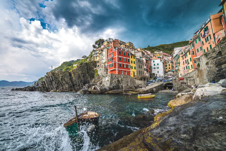 Riomaggiore during a storm