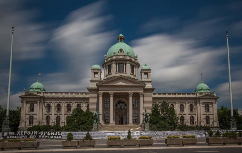 The House of the National Assembly of Serbia, in Belgrade