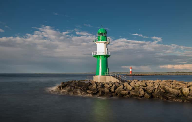 The two Lighthouses at the Warnemünde