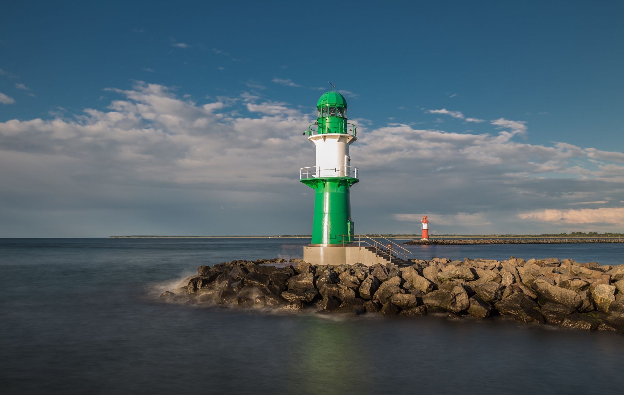 The two Lighthouses at the Warnemünde, Germany