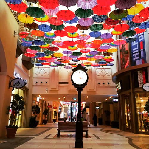 Umbrellas in Village Dubai Mall