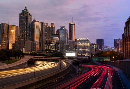 Atlanta Skyline From North Avenue Bridge