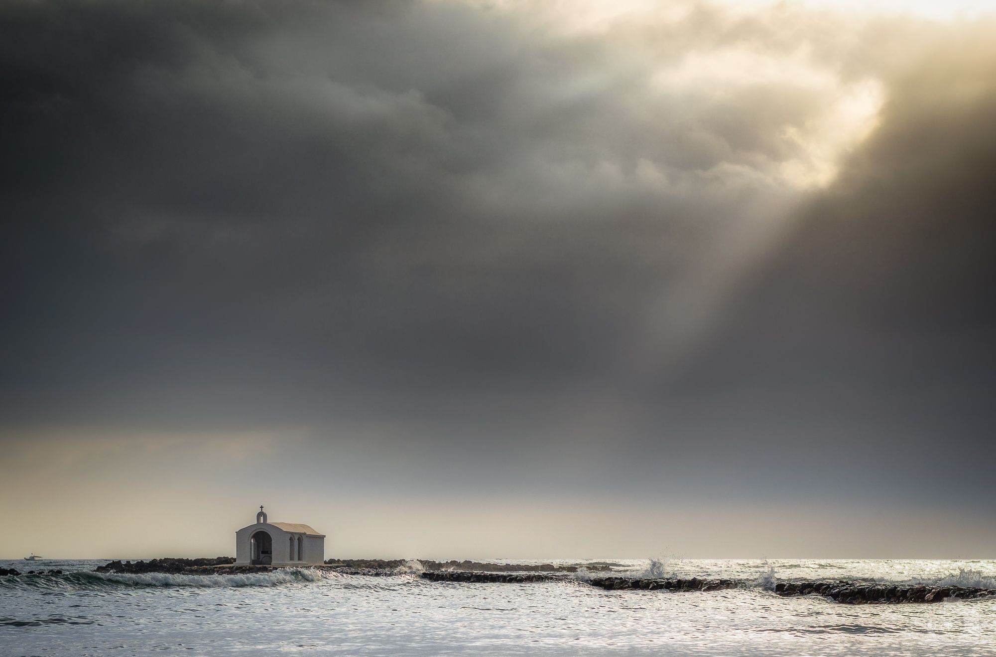 Chapel in the morning light, Greece