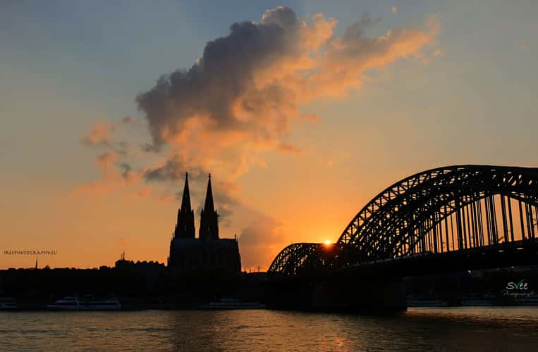 Hohenzollern Bridge with Cologne Cathedral, Cologne
