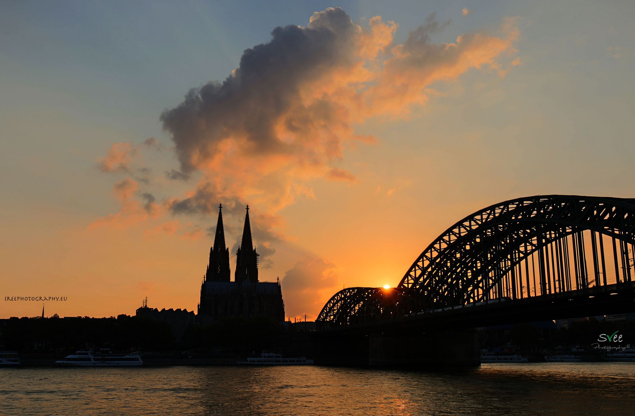 Hohenzollern Bridge with Cologne Cathedral, Cologne, Germany