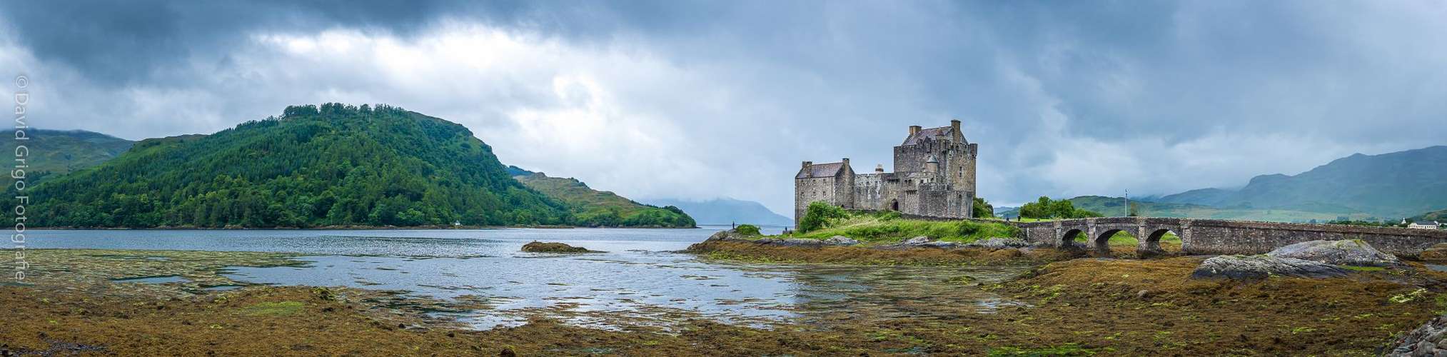 Side view of Eilean Donan Castle, Scotland