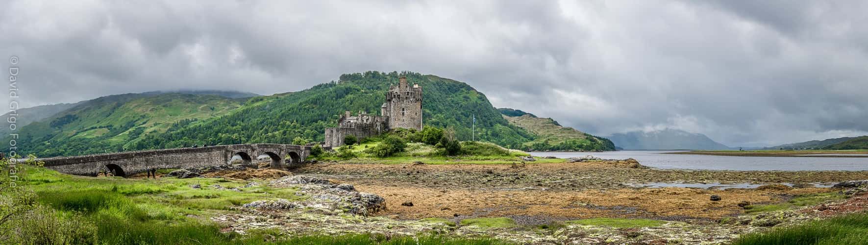 Side view II of Eilean Donan Castle, Scotland