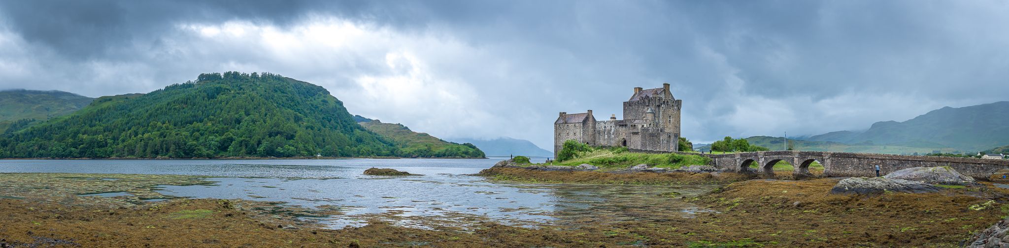 Side view of Eilean Donan Castle, Scotland, United Kingdom