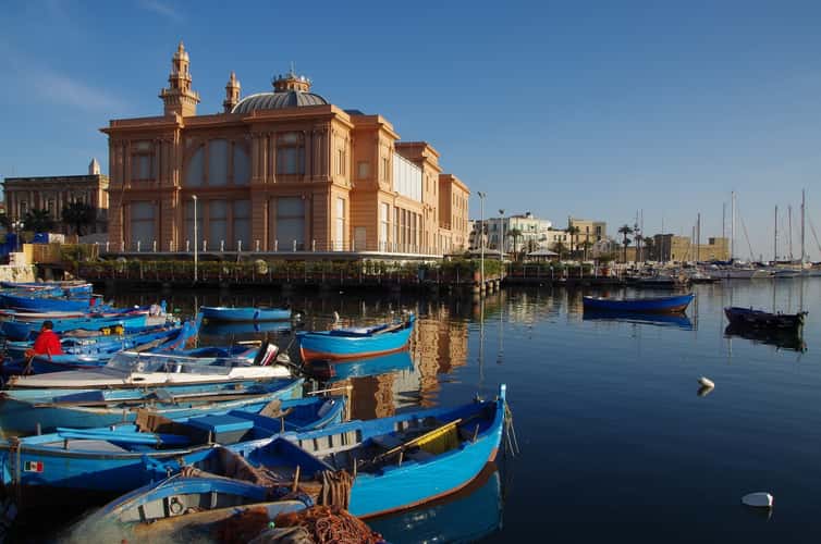 Fishing harbour in Bari, Apulia (Southern Italy)