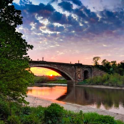 Grosvenor Bridge from River Dee, United Kingdom