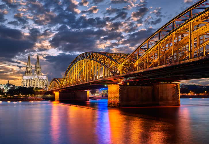 Hohenzollern Bridge with Cologne Cathedral, Cologne