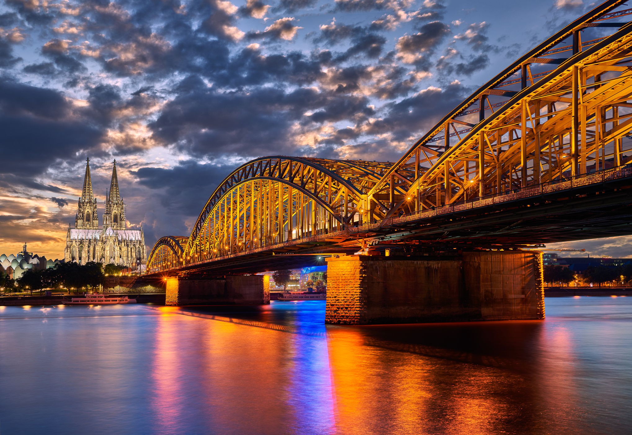 Hohenzollern Bridge with Cologne Cathedral, Cologne, Germany