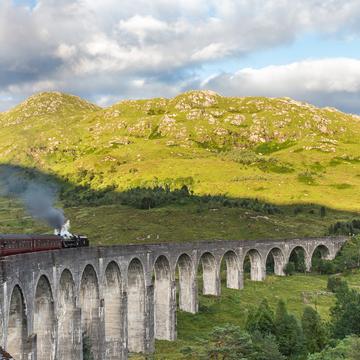 Jacobite Steam Train and Glenfinnan Viaduct, United Kingdom